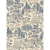 G P & J BAKER - HOME PARK- ROYAL BLUE - Wallcovering by the Roll