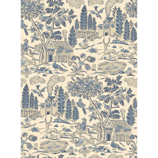 G P & J BAKER - HOME PARK- ROYAL BLUE - Wallcovering by the Roll ROYAL BLUE