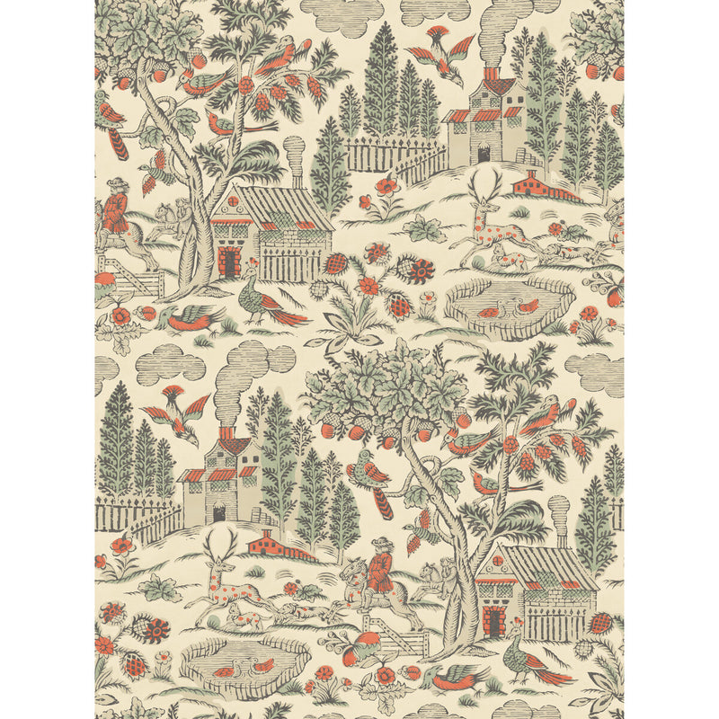 G P & J BAKER - HOME PARK- ANTIQUE - Wallcovering by the Roll ANTIQUE