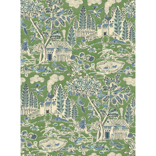 G P & J BAKER - HOME PARK- EMERALD - Wallcovering by the Roll EMERALD