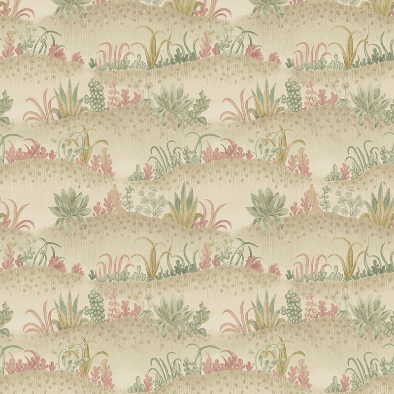 G P & J BAKER - GARDEN TAPESTRY- PINK/GREEN - Wallcovering by the Roll PINK/GREEN