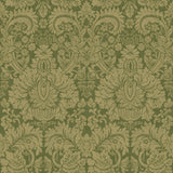 G P & J BAKER - QUEEN'S DAMASK- ROYAL GREEN - Wallcovering by the Roll