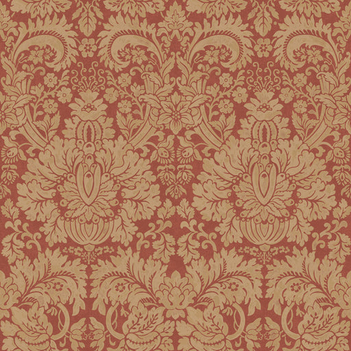 G P & J BAKER - QUEEN'S DAMASK- OLD RED - Wallcovering by the Roll OLD RED