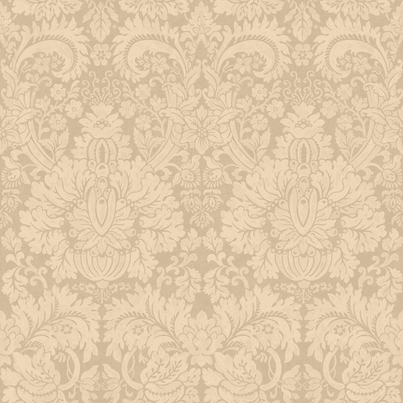 G P & J BAKER - QUEEN'S DAMASK- MARBLE - Wallcovering by the Roll MARBLE