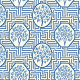 G P & J BAKER - ROYAL MAZE- ROYAL BLUE - Wallcovering by the Roll