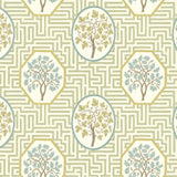 G P & J BAKER - ROYAL MAZE- SAGE - Wallcovering by the Roll