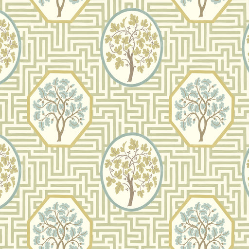 G P & J BAKER - ROYAL MAZE- SAGE - Wallcovering by the Roll SAGE