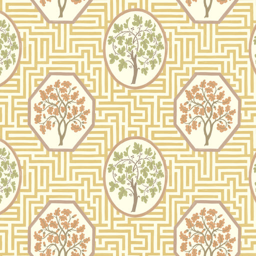 G P & J BAKER - ROYAL MAZE- OCHRE - Wallcovering by the Roll OCHRE