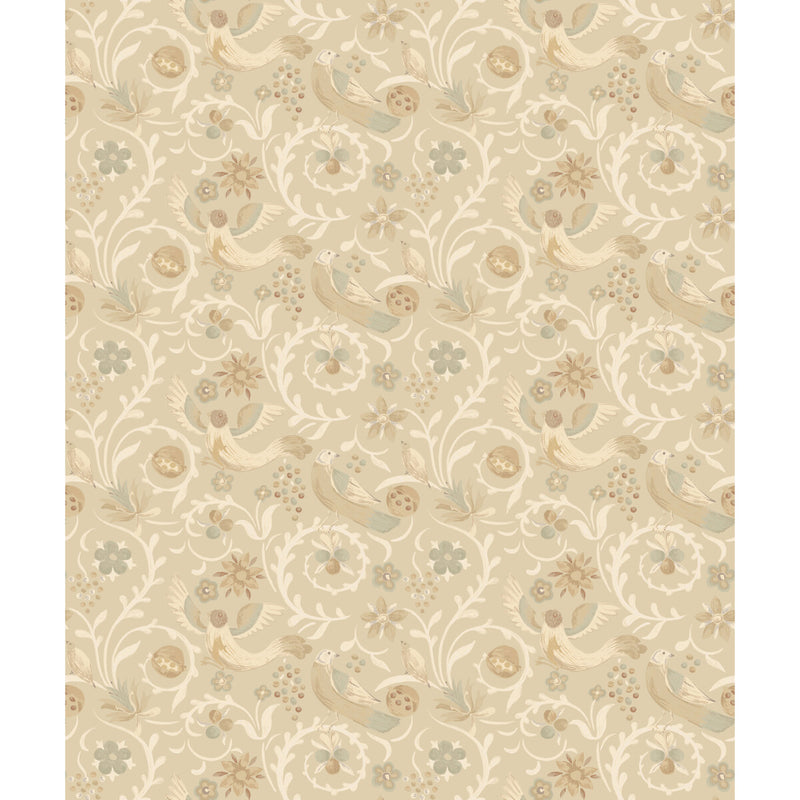 G P & J BAKER - ROYAL COURT- PARCHMENT - Wallcovering by the Roll PARCHMENT