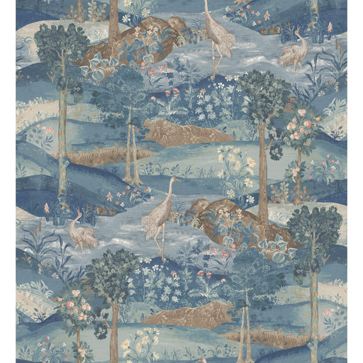 G P & J BAKER - PALACE TAPESTRY- ROYAL BLUE - Wallcovering by the Roll ROYAL BLUE