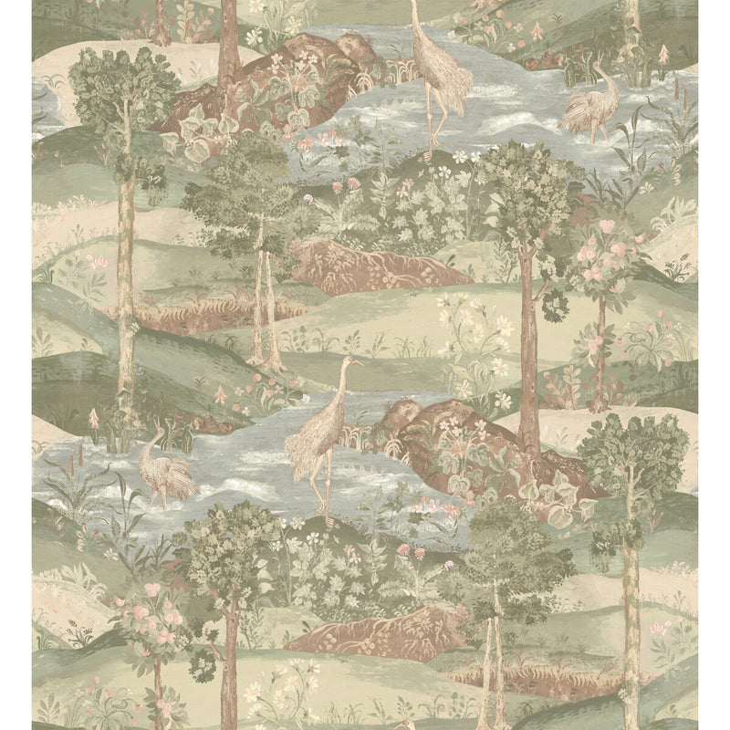 G P & J BAKER - PALACE TAPESTRY- ANTIQUE - Wallcovering by the Roll ANTIQUE