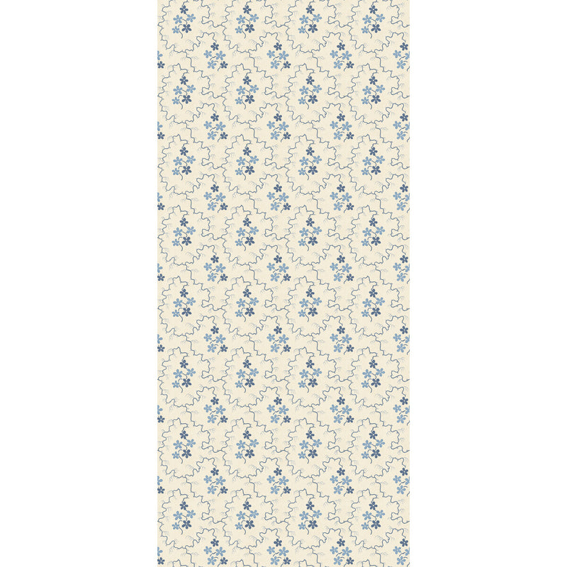 G P & J BAKER - POSY- BLUE - Wallcovering by the Roll BLUE