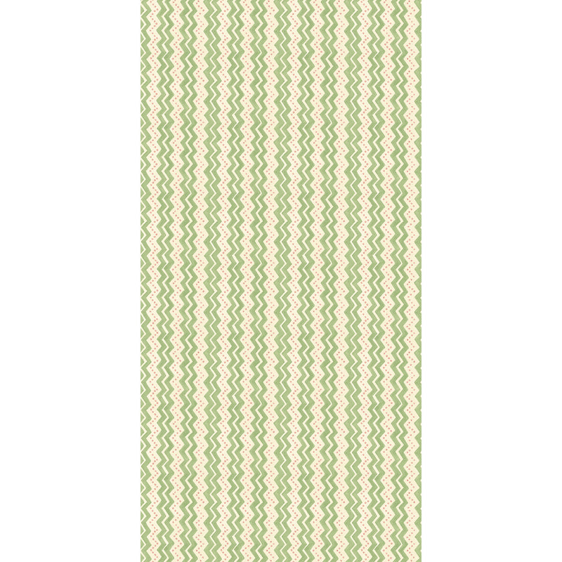 G P & J BAKER - ZIGGY- GREEN - Wallcovering by the Roll GREEN