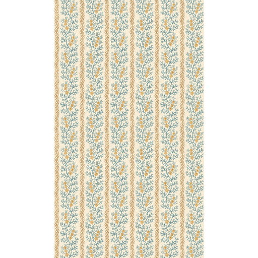 G P & J BAKER - SYMINGTON- OCHRE/BLUE - Wallcovering by the Roll OCHRE/BLUE