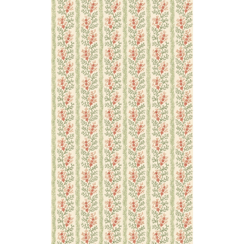 G P & J BAKER - SYMINGTON- GREEN/RED - Wallcovering by the Roll GREEN/RED