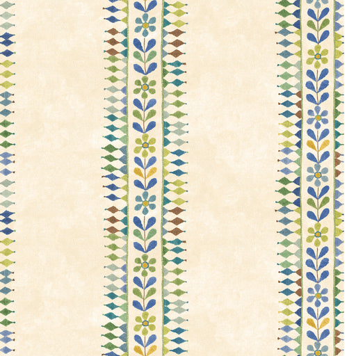 G P & J BAKER - FLOWER POT- BLUE/GREEN - Wallcovering by the Roll BLUE/GREEN