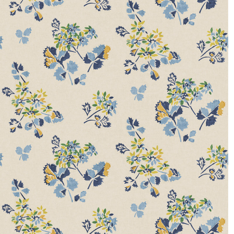 G P & J BAKER - FOREST FLOWER- BLUE/GREEN - Wallcovering by the Roll BLUE/GREEN