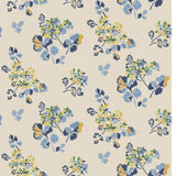 G P & J BAKER - FOREST FLOWER- BLUE/GREEN - Wallcovering by the Roll