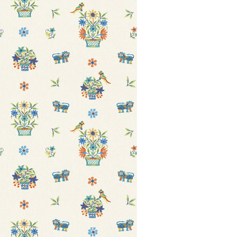 G P & J BAKER - ROAR STITCH- JEWEL - Wallcovering by the Roll JEWEL