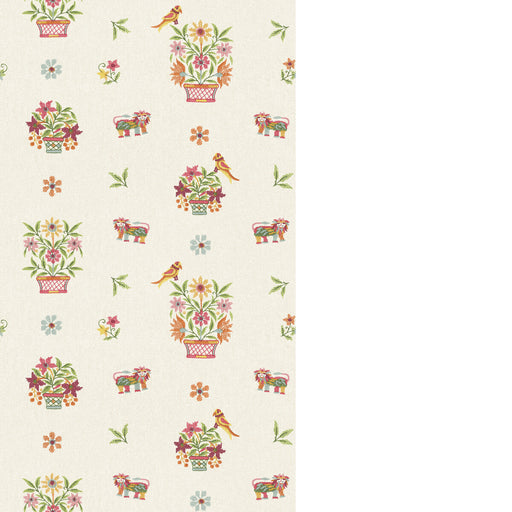 G P & J BAKER - ROAR STITCH- GREEN - Wallcovering by the Roll GREEN
