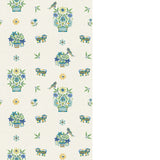 G P & J BAKER - ROAR STITCH- BLUE/GREEN - Wallcovering by the Roll