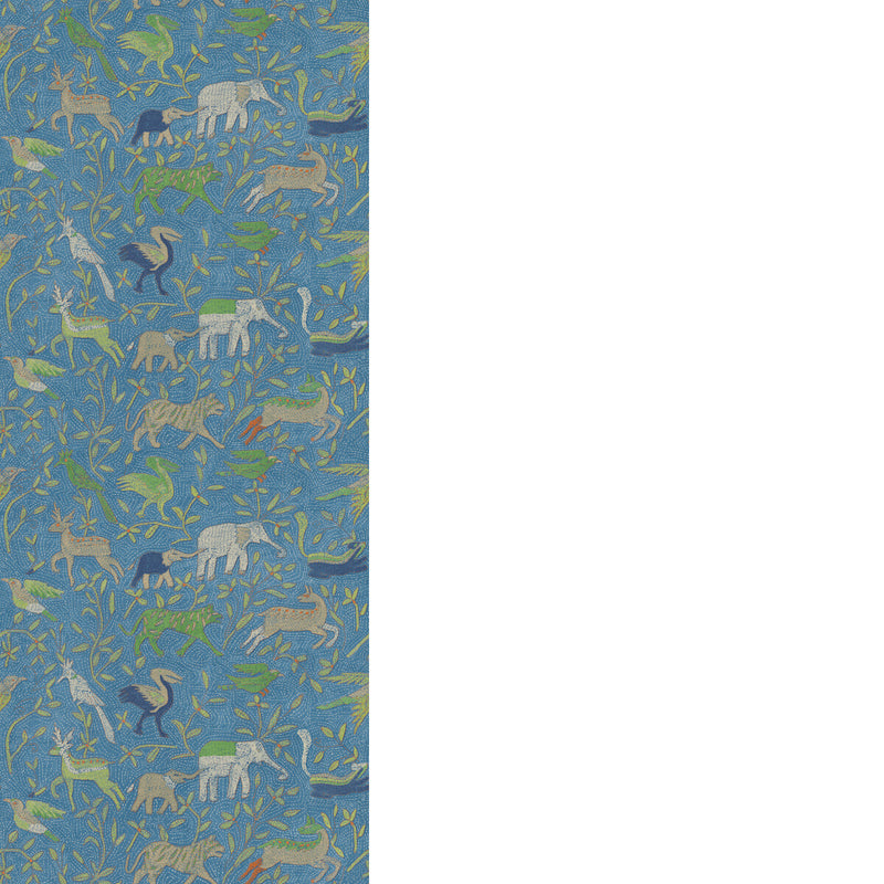 G P & J BAKER - NOAH'S ARK- BLUE - Wallcovering by the Roll BLUE