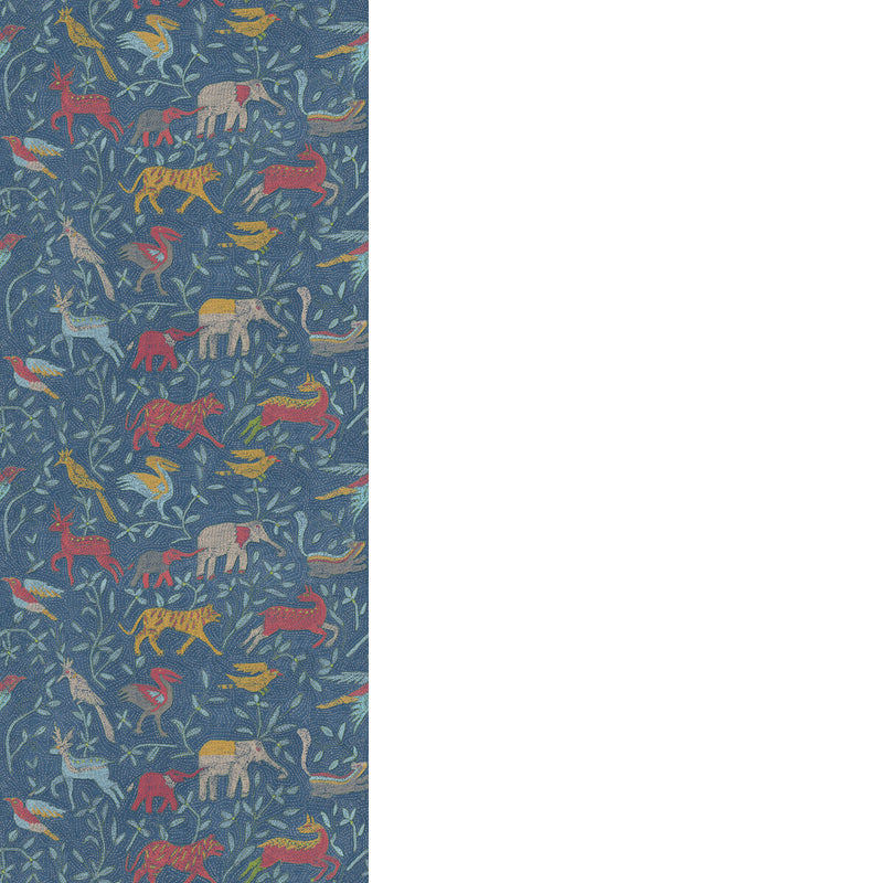 G P & J BAKER - NOAH'S ARK- INDIGO - Wallcovering by the Roll INDIGO