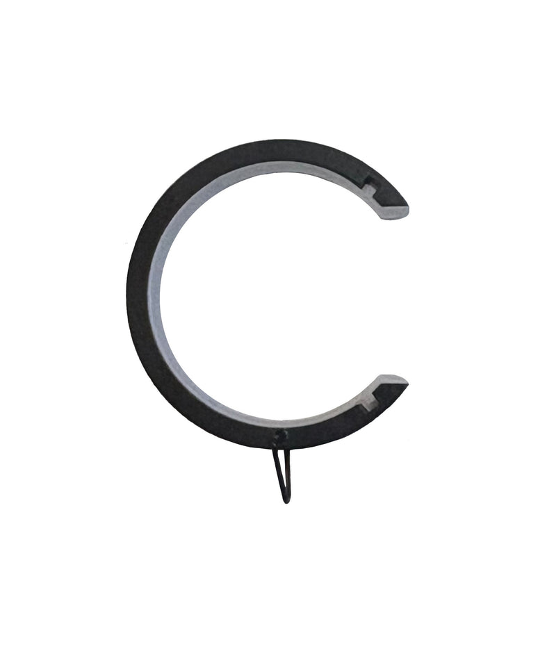 1 1/8" Bypass Drapery Rings with Eyelet and Silver Drapery Pins - Only Compatible with IF&D 1 1/8" Bypass Sets
