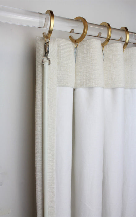 White Fiberglass Drapery Pull Wand - Available in Multiple Lengths and Pack Sizes - For Easy Opening and Closing of Curtain Window Treatments