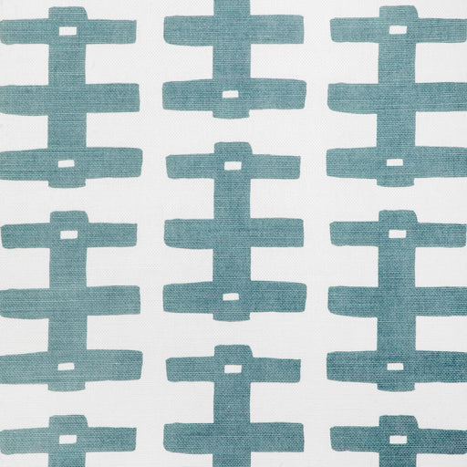CAROLINE CECIL TEXTILES - BRIDGE- DENIM/OYSTER - Fabric by the Yard DENIM/OYSTER
