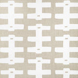 CAROLINE CECIL TEXTILES - BRIDGE- WHITE/NATURAL - Fabric by the Yard
