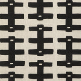 CAROLINE CECIL TEXTILES - BRIDGE- BLACK/NATURAL - Fabric by the Yard