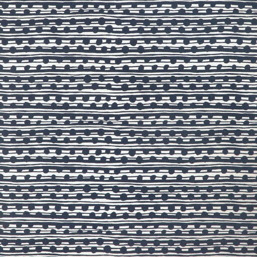 CAROLINE CECIL TEXTILES - GAMAL- DARK NAVY/OYSTER - Fabric by the Yard DARK NAVY/OYSTER