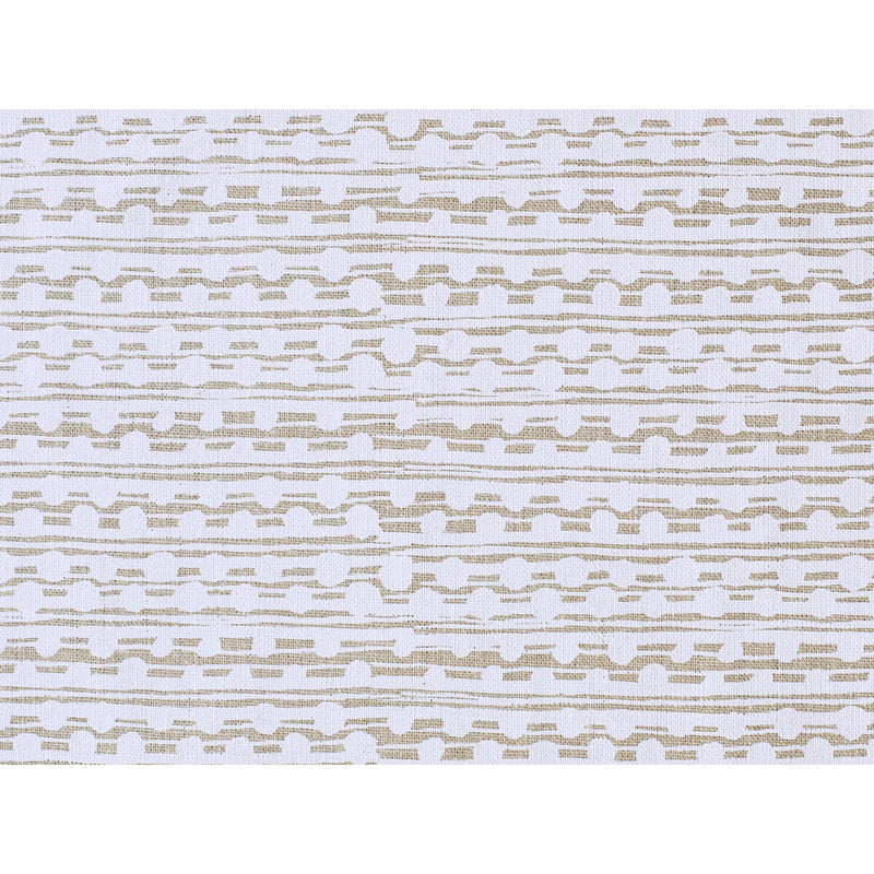 CAROLINE CECIL TEXTILES - GAMAL- WHITE/NATURAL - Fabric by the Yard WHITE/NATURAL