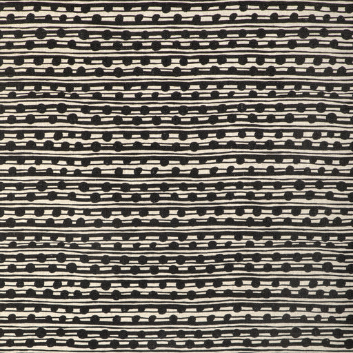 CAROLINE CECIL TEXTILES - GAMAL- BLACK/NATURAL - Fabric by the Yard BLACK/NATURAL