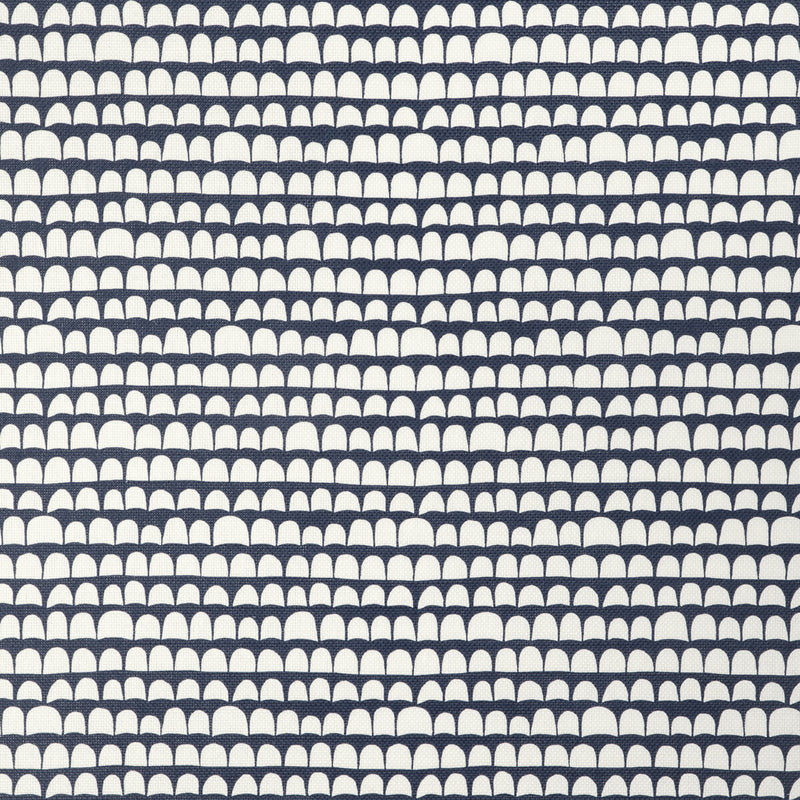 CAROLINE CECIL TEXTILES - HANNU- DARK NAVY/OYSTER - Fabric by the Yard DARK NAVY/OYSTER