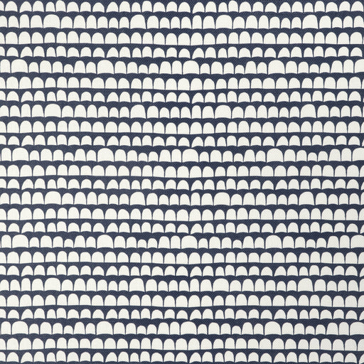 CAROLINE CECIL TEXTILES - HANNU- DARK NAVY/OYSTER - Fabric by the Yard DARK NAVY/OYSTER