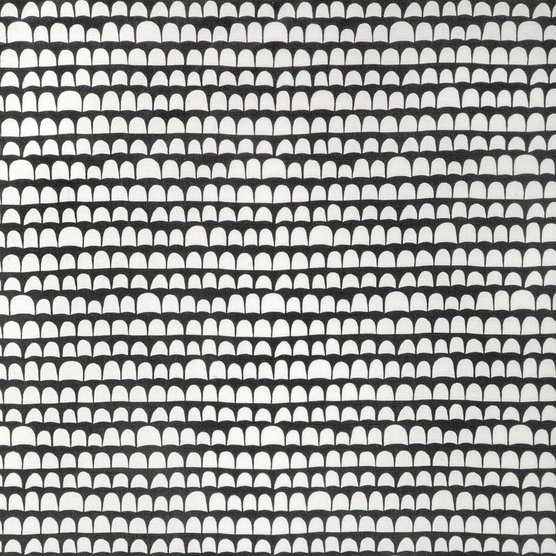 CAROLINE CECIL TEXTILES - HANNU- BLACK/ECRU - Fabric by the Yard BLACK/ECRU