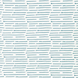 CAROLINE CECIL TEXTILES - INK STRIPE- DENIM/OYSTER - Fabric by the Yard