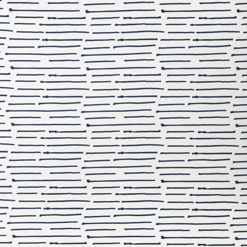 CAROLINE CECIL TEXTILES - INK STRIPE- DARK NAVY/OYSTER - Fabric by the Yard DARK NAVY/OYSTER