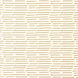 CAROLINE CECIL TEXTILES - INK STRIPE- COGNAC/OYSTER - Fabric by the Yard