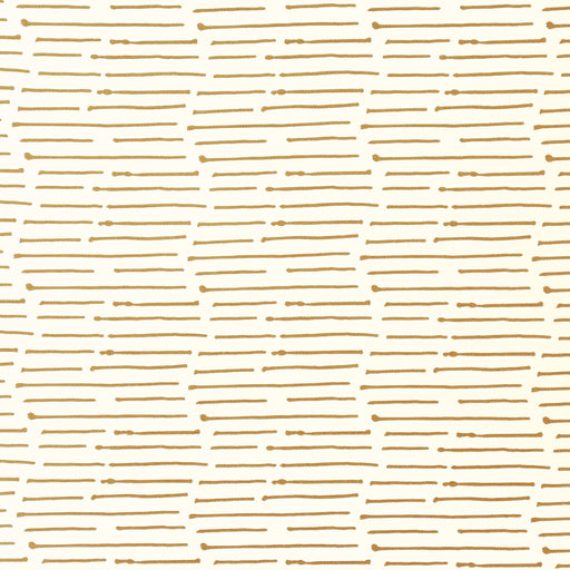 CAROLINE CECIL TEXTILES - INK STRIPE- COGNAC/OYSTER - Fabric by the Yard COGNAC/OYSTER