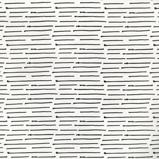 CAROLINE CECIL TEXTILES - INK STRIPE- BLACK/OYSTER - Fabric by the Yard BLACK/OYSTER