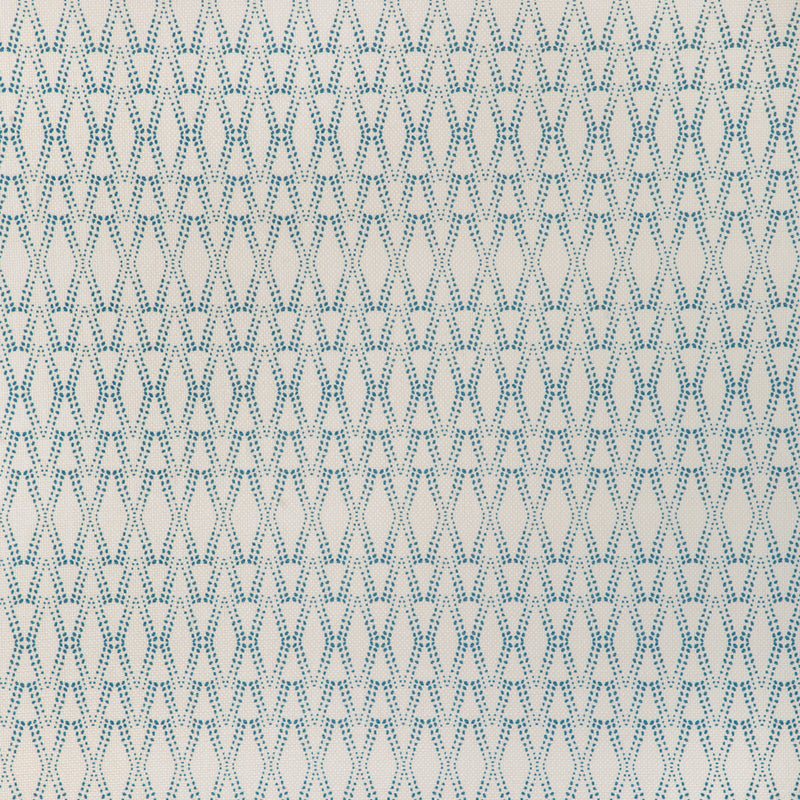 CAROLINE CECIL TEXTILES - KETUT- TEAL/OYSTER - Fabric by the Yard TEAL/OYSTER