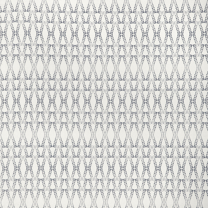 CAROLINE CECIL TEXTILES - KETUT- DARK NAVY/OYSTER - Fabric by the Yard DARK NAVY/OYSTER