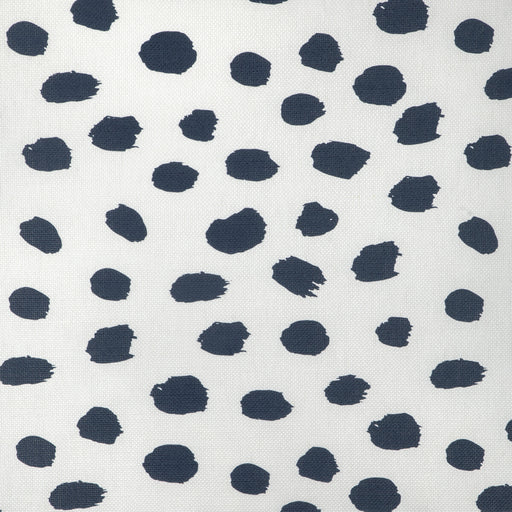CAROLINE CECIL TEXTILES - PAINT DOT- DARK NAVY/OYSTER - Fabric by the Yard DARK NAVY/OYSTER