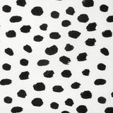 CAROLINE CECIL TEXTILES - PAINT DOT- BLACK/OYSTER - Fabric by the Yard