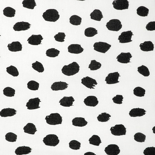 CAROLINE CECIL TEXTILES - PAINT DOT- BLACK/OYSTER - Fabric by the Yard BLACK/OYSTER