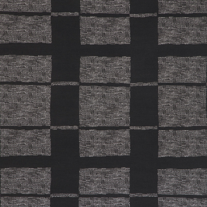 CAROLINE CECIL TEXTILES - REED- BLACK/OYSTER - Fabric by the Yard BLACK/OYSTER