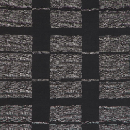 CAROLINE CECIL TEXTILES - REED- BLACK/OYSTER - Fabric by the Yard BLACK/OYSTER